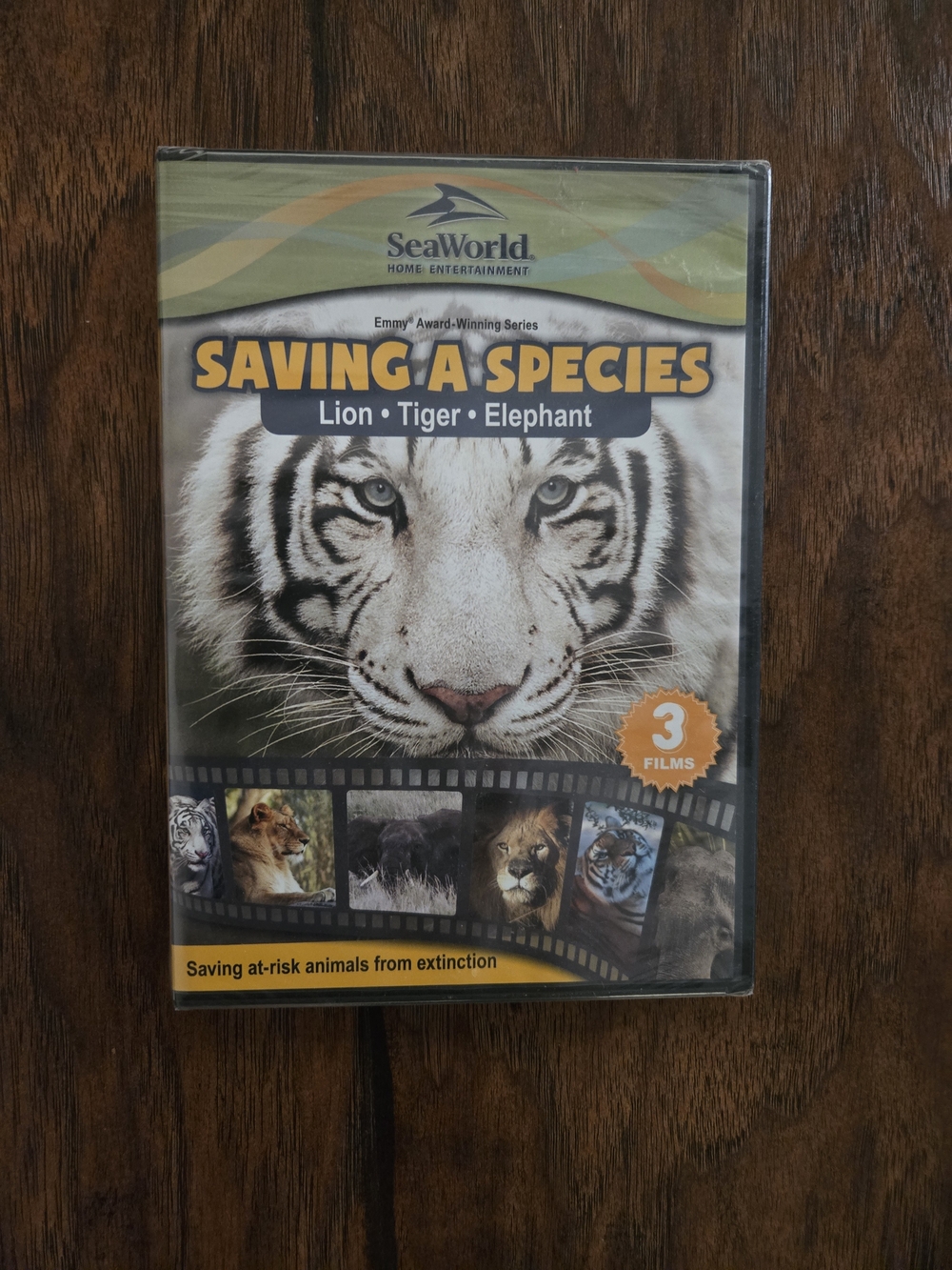 Saving A Species Lion Tiger Elephant SeaWorld DVD 3 Films Emmy Winning Series